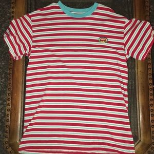 GOLF WANG striped shirt red white blue rainbow